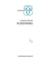 Couverture du livre « Schoenberg » de Charles Rosen aux éditions Minuit