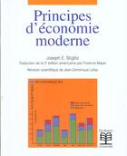 Couverture du livre « Principes d'economie moderne » de Stiglitz aux éditions De Boeck