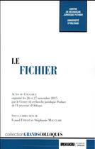 Couverture du livre « Le fichier » de  aux éditions Lgdj