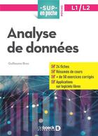 Couverture du livre « Sup en poche ; analyse de données ; L1 et L2 » de Guillaume Broc aux éditions De Boeck Superieur