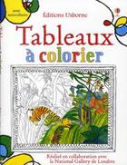 Couverture du livre « Tableaux à colorier ; avec autocollants » de Sarah Courtauld aux éditions Usborne