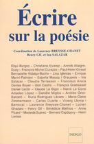 Couverture du livre « Écrire sur la poésie » de Breysse Chanet/Gil/S aux éditions Indigo Cote Femmes