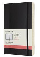 Couverture du livre « Agenda 2018 journalier grand format souple noir » de  aux éditions Moleskine