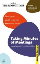 Couverture du livre « Taking Minutes of Meetings » de Gutmann Joanna aux éditions Kogan Page Digital