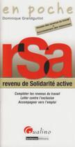 Couverture du livre « Le RSA ; revenu de solidarité active » de Grandguillot D. aux éditions Gualino