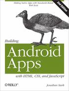 Couverture du livre « Building Android Apps with HTML, CSS, and JavaScript » de Jonathan Stark aux éditions O Reilly