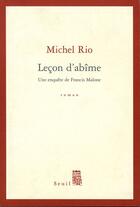 Couverture du livre « Leçon d'abîme » de Michel Rio aux éditions Seuil