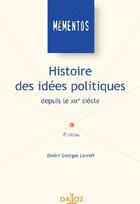 Couverture du livre « Histoire des idées politiques depuis le XIX siècle (8e édition) » de Dimitri Georges Lavroff aux éditions Dalloz