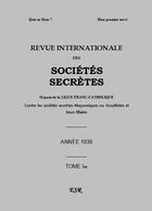 Couverture du livre « R.I.S.S. grise 1936 » de Ernest Jouin aux éditions Saint-remi