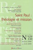 Couverture du livre « Saint Paul : théologie et missions (janvier 2009-avril 2009) » de Mv Ressurection aux éditions Parole Et Silence