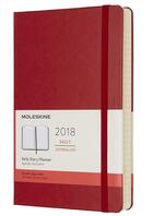Couverture du livre « Agenda 2018 journalier grand format rigide rouge » de  aux éditions Moleskine
