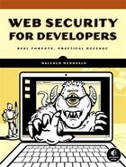Couverture du livre « Web security for developers » de Malcolm Mcdonald aux éditions Random House Us