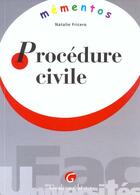 Couverture du livre « Memento procedure civile » de Natalie Fricero aux éditions Gualino