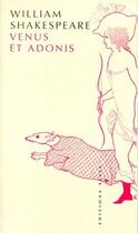 Couverture du livre « Venus et Adonis » de William Shakespeare aux éditions Allia