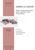 Couverture du livre « Khirbet al Umbashi ; villages et campements de pasteurs dans le 