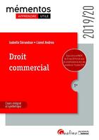 Couverture du livre « Droit commercial (édition 2019/2020) » de Lionel Andreu et Isabelle Serandour aux éditions Gualino