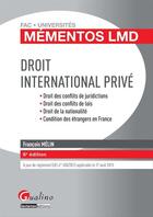 Couverture du livre « Droit international privé (6e édition) » de Francois Melin aux éditions Gualino Editeur