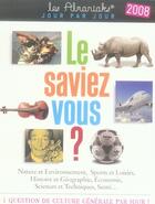 Couverture du livre « Le saviez-vous ? (édition 2008) » de Luc Alban Charmette aux éditions Editions 365