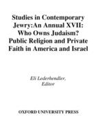 Couverture du livre « Studies in Contemporary Jewry: Volume XVII: Who Owns Judaism? Public R » de Eli Lederhendler aux éditions Oxford University Press Usa