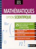 Couverture du livre « Mathématiques ; option scientifique ; prépa ECS (édition 2013) » de  aux éditions Nathan