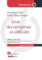 Couverture du livre « Droit des entreprises en difficulté » de Dominique Vidal et Giulio Cesare Giorgini aux éditions Gualino Editeur