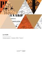 Couverture du livre « La mode » de Emile Girardin aux éditions Hachette Bnf