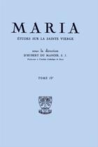 Couverture du livre « Maria - etudes sur la sainte vierge - tome 4 » de Gagov/Costantini aux éditions Beauchesne Editeur