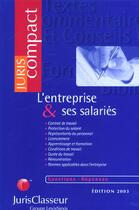 Couverture du livre « L'entreprise et ses salaries » de Rade aux éditions Lexisnexis