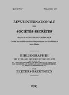 Couverture du livre « R.I.S.S. grise , bibliographie de Peeters-Baertsoen » de Ernest Jouin aux éditions Saint-remi