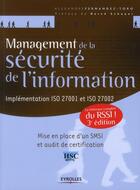 Couverture du livre « Management de la sécurité de l'information (3e édition) » de Alexandre Fernandez-Toro aux éditions Eyrolles