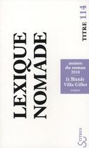 Couverture du livre « Lexique nomade 2010 » de Villa/Le Monde aux éditions Christian Bourgois