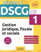 Couverture du livre « Ue1 - gestion juridique, fiscale et sociale » de Buisson-Waedi/Perrin aux éditions Ellipses