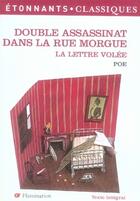 Couverture du livre « Double assassinat dans la rue morgue - la lettre volee » de Edgar Allan Poe aux éditions Flammarion
