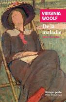 Couverture du livre « De la maladie » de Virginia Woolf aux éditions Rivages