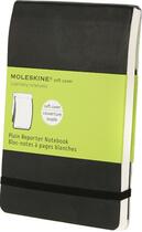 Couverture du livre « Bloc notes blanc poche ; couverture souple noir » de Moleskine aux éditions Moleskine Papet