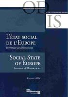 Couverture du livre « L'état social de l'Europe ; inventer des démocraties ; rapport de l'ODIS 2013 » de  aux éditions Documentation Francaise