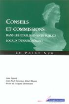 Couverture du livre « Conseils et commissions dans les eple » de Gavard aux éditions Berger-levrault