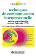 Couverture du livre « Techn De Comm Interperso » de Josien aux éditions Organisation