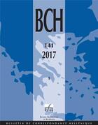 Couverture du livre « BCH (Bulletin de Correspondance Hellénique) t.141/1 » de  aux éditions Ecole Francaise D'athenes