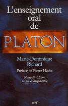 Couverture du livre « L'enseignement oral de Platon » de Richard Marie D aux éditions Cerf