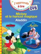 Couverture du livre « Mickey et le haricot magique/aladdin - special dyslexie » de Albertin/Viron aux éditions Hachette Education