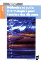 Couverture du livre « Méthodes et outils informatiques pour l'analyse des discours » de Emilie Nee aux éditions Pu De Rennes