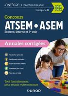 Couverture du livre « Concours ATSEM/ASEM ; externe, interne et 3e voie ; annales corrigées (édition 2021/2022) » de Corinne Pelletier aux éditions Dunod