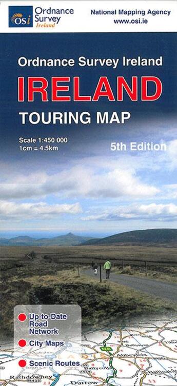 Couverture du livre « **irlande touring map » de Collectif aux éditions Ordnance Survey