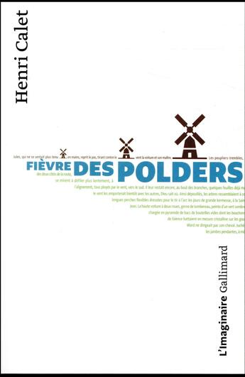 Couverture du livre « Fièvre des polders » de Henri Calet aux éditions Gallimard