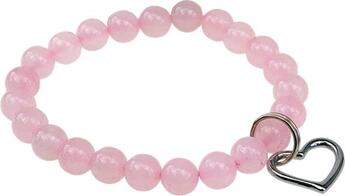 Couverture du livre « Bracelet quartz rose perles rondes 8 mm et breloque coeur » de  aux éditions Dg-exodif