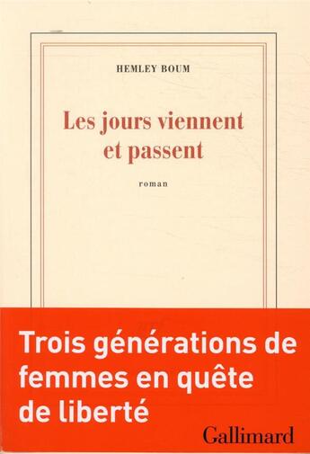 Couverture du livre « Les jours viennent et passent » de Hemley Boum aux éditions Gallimard