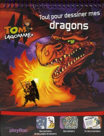 Couverture du livre « Tout pour dessiner mes dragons » de  aux éditions Play Bac