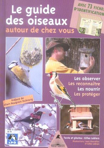 Couverture du livre « Le guide des oiseaux autour de chez vous » de G. Leblais aux éditions Tetras