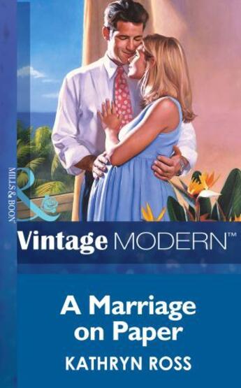 Couverture du livre « A Marriage on Paper (Mills & Boon Modern) » de Kathryn Ross aux éditions Mills & Boon Series